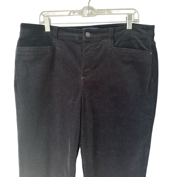 Talbots Simply Flattering Collection Black Straight Leg Pants, Corduroy, size 14 - Picture 3 of 8